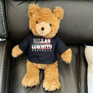 Cute brown Dallas cowboys stuffed bear
